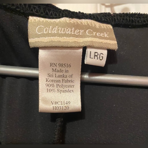 SOLD Vintage Coldwater Creek Aline Black Velvet Dress With Back Slit size L - Picture 6 of 10